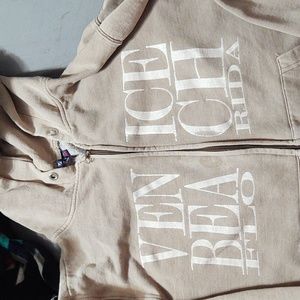 Ocean Blue - Venice Beach Florida full zip hoodie